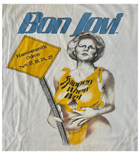 Usado, Camiseta Bon Jovi Tour 1986 Hammersmith Odeon MARGARET THATCHER escorregadia quando molhada comprar usado  Enviando para Brazil