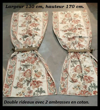 Double rideaux fleuris d'occasion  Bouzonville