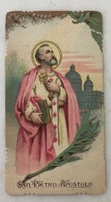 Antico Santino cromo Holy card San Pietro Apostolo 1916 usato  Roma
