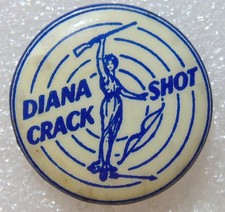 Broche de publicidade vintage "Diana Crack Shot" rifle de ar/pistola c1950's, usado comprar usado  Enviando para Brazil