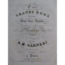 Garneri a. H. Drei Grand Duos Op 6 für 2 Violinen ca1820 comprar usado  Enviando para Brazil