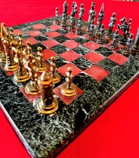 Deslumbrante Conjunto de Xadrez Original Italfama Heavy Metal Em Um Notável Tabuleiro de Mármore comprar usado  Enviando para Brazil
