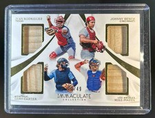 2017 Immaculate Ivan Rodriguez Johnny Bench Gary Carter Mike Piazza Bat #02/25 comprar usado  Enviando para Brazil
