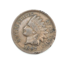 Moeda de 1 centavo vintage 1907 EUA cabeça de índio EUA grau baixo comprar usado  Enviando para Brazil