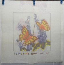 Butterflies printed needlepoin for sale  Yale