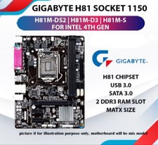 Placa-mãe Intel ATX Intel 4ª geração GIGABYTE H81M modelo mix soquete 1150 DDR3 comprar usado  Enviando para Brazil