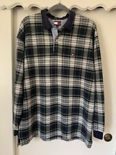 Usado, Pulôver masculino vintage anos 90 Tommy Hilfiger xadrez gola polo manga longa tamanho XL comprar usado  Enviando para Brazil