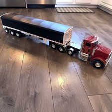 Caminhão ERTL Big Farm semi-transportador 18 rodas com reboque brinquedo luzes Peterbilt - VERMELHO comprar usado  Enviando para Brazil