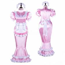 Sissy Girl Maid lockable Pink Satin fishtail Dress Cosplay Costumes Tailor-made, usado comprar usado  Enviando para Brazil