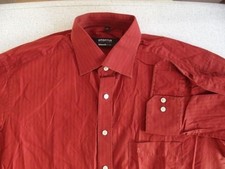 Camisa Eterna Excellent Blackline 39 laranja tons vermelhos listrada #TA4351 comprar usado  Enviando para Brazil