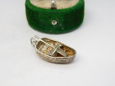 Pingente de berloque de barco a remo prata esterlina vintage c1970 comprar usado  Enviando para Brazil