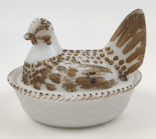 Milk glass painted for sale  Evington