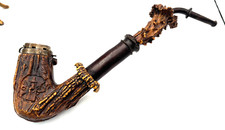 Cachimbo alemão altamente esculpido com veado cerca de 1800 marcado 1732 antigo vintage. 11 pol comprar usado  Enviando para Brazil