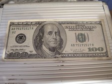 Vintage 1996 $100 Fancy Trinary Número de Série (75171517) comprar usado  Enviando para Brazil
