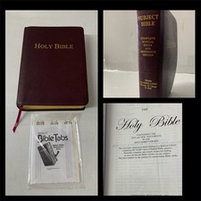 Holy Bible Subject Complete Topical Study & Reference KJV Red Letter-LARGE PRINT segunda mano  Embacar hacia Mexico