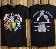 Camiseta Styx The Main Event Concert 1978-79 preta 2 lados preta NH20135, usado comprar usado  Enviando para Brazil