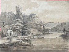 18thc antique watercolour for sale  HEREFORD