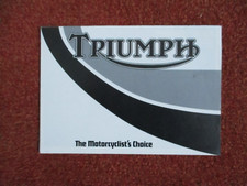 Triumph motorcycle brochure for sale  WIGAN