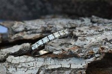 Bague demi-éternité 0,60 ct diamant simulé alliance or blanc 14 carats... comprar usado  Enviando para Brazil