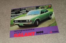Folheto Mitsubishi Galant 1600 DL sedã/GL capota rígida 1974 comprar usado  Enviando para Brazil