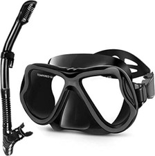 Eastern Watersports Pro conjunto de snorkel seco, máscara facial panorâmica antiembaçante preta comprar usado  Enviando para Brazil