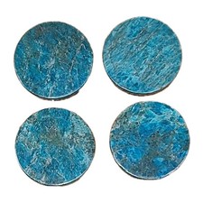 Conjunto de 4 montanhas-russas de mármore azul apatita vintage decoração de montanha-russa presente comprar usado  Enviando para Brazil