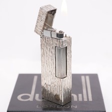 Isqueiro raro Dunhill prata madeira grão padrão-limpo ultrassonicamente comprar usado  Enviando para Brazil