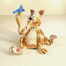 Heather Goldminc 2001 Blue Sky Clayworks Musical Gato Malhado com Estatueta de Pássaro Azul comprar usado  Enviando para Brazil