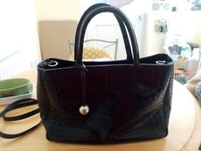 Furla black leather for sale  BAGSHOT