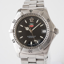 TAG Heuer 2000 WK1110-0 mostrador preto quartzo profissional 200m masculino comprar usado  Enviando para Brazil