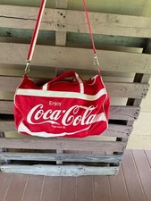 Bolsa de ginástica vintage "Enjoy Coca Cola" com alça ajustável e zíper 14" x 8" comprar usado  Enviando para Brazil