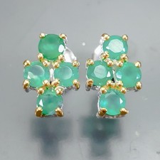 Brincos de ônix design exclusivo de joias prata esterlina 925/E123999, usado comprar usado  Enviando para Brazil