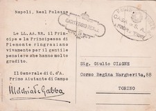 Carteggio reale cartolina usato  Torino
