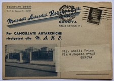 Cartolina pubblicitaria materi usato  Roma