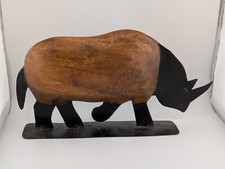 Wood metal rhinoceros for sale  Bryan