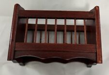 Casa de bonecas miniatura berço de madeira berço cama mini móveis brinquedo 3 3/4" de largura, usado comprar usado  Enviando para Brazil
