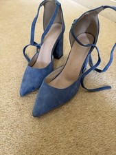 Blue suede heeled for sale  BUNTINGFORD
