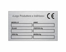 Targhetta rimorchi riproduzion usato  Vasto