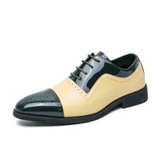 Sapatos sociais masculinos de couro estilo design de moda com cadarço calçado leve comprar usado  Enviando para Brazil