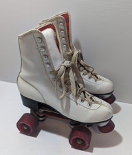 Patins retrô vintage tamanho 6 - Pedra vermelha - Branco, usado comprar usado  Enviando para Brazil