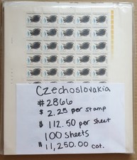 1992 czechoslovakia stamps for sale  LONDON