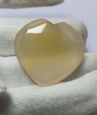 AAA Natural Amarillo Onix Liso Inflado Corazón 70 Quilate Curación Energía Gema, usado comprar usado  Enviando para Brazil
