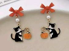 Tuxedo cat earrings for sale  Sulphur Springs