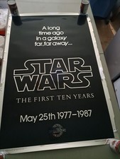 Star Wars 10º Aniversário Prata Mylar Edição LTD Cartaz Filme 1987 Estilo "A", usado comprar usado  Enviando para Brazil