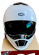 Capacete de motocicleta Bell Broozer duplo aprovado pelo DOT brilho branco tamanho médio comprar usado  Enviando para Brazil