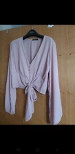Pink cropped blouse for sale  CARDIFF