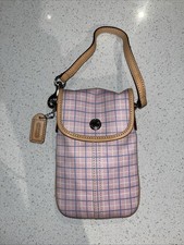 Coach pink plaid for sale  Scotch Plains