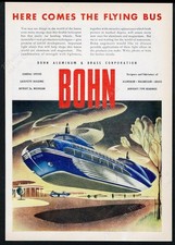 1946 ônibus voador retrô futuro simplificado Arthur Radebaugh arte Bohn anúncio impresso vintage comprar usado  Enviando para Brazil