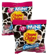 Usado, 24 Pops Chupa Chups Mini Pirulitos Cremosa (2x12ct) Morango Baunilha Chocolate comprar usado  Enviando para Brazil