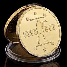 CS GO Counter Strike Design folheado a ouro jogos comemorativos coleção de moedas, usado comprar usado  Enviando para Brazil
